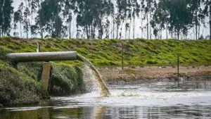 discharge of sewage into river
